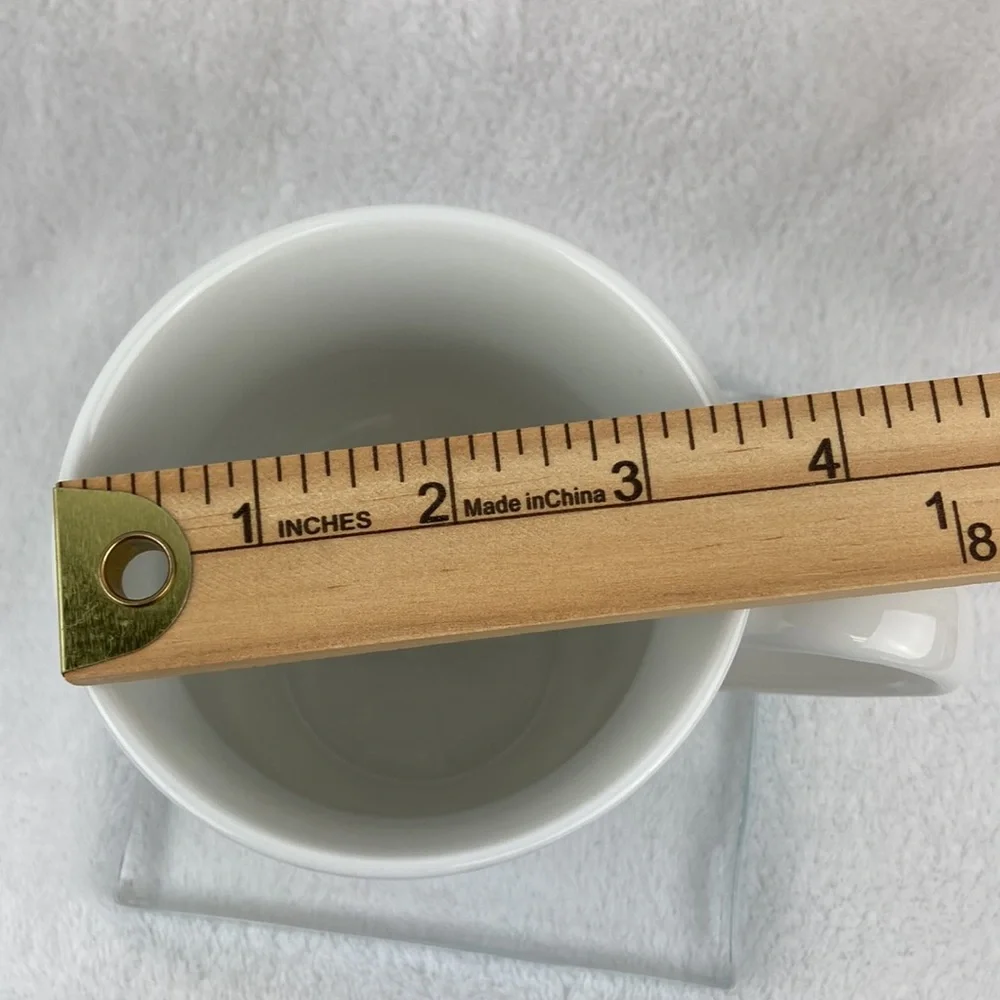 Pier 1 Ava Monogram Letter S 3D Scrollwork Porcelain Coffee Mug